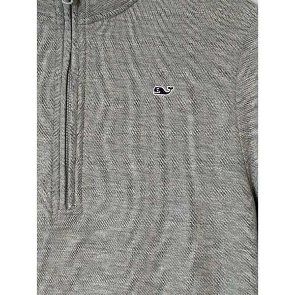 Vineyard Vines 1/4 Zip Pullover Boys Sz L(16) Gray Pima Cotton Mock Neck L/S - Picture 5 of 15